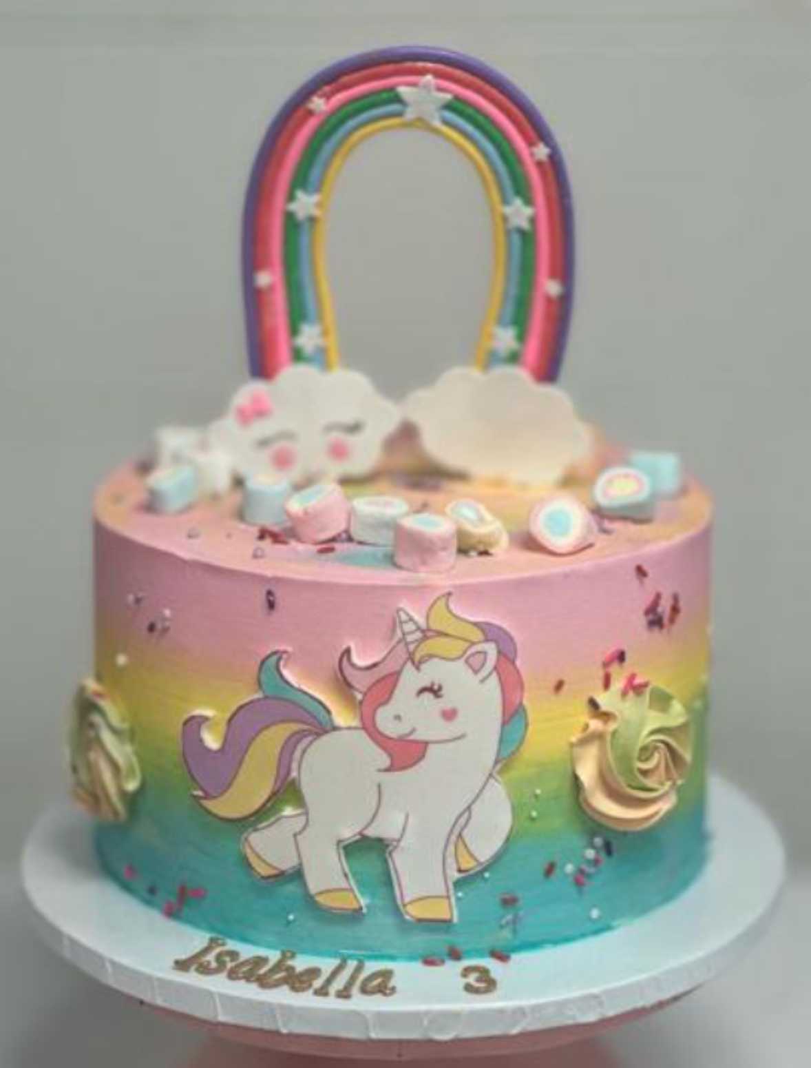 Pastel de Unicornio (Alimenta a 8-12 personas)