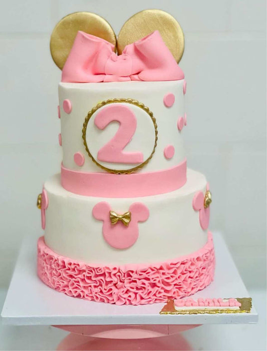 Pastel Minnie Rosa (Alimenta de 30 a 35 personas)