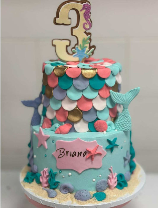 Mermaids Cake (Feeds 35 - 40 People)